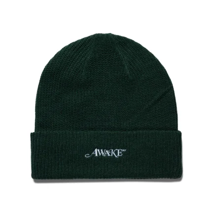 Loose Gauge Knit Beanie Green