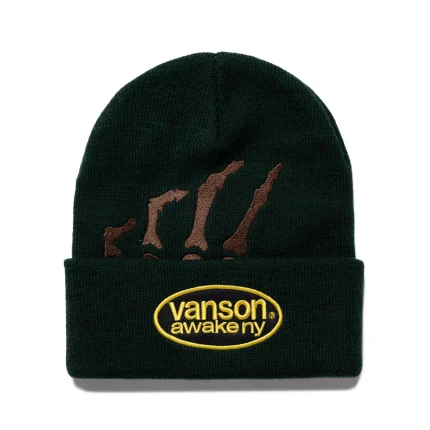 Vanson Skeleton Beanie Green