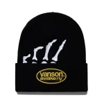 Vanson Skeleton Beanie Black