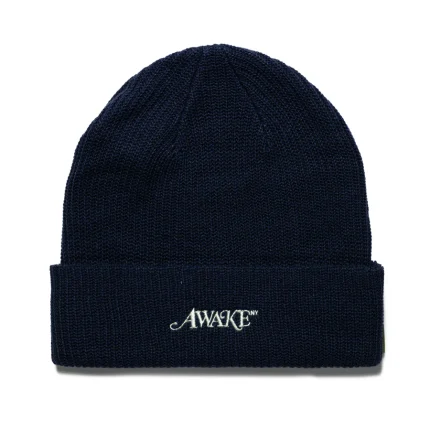 Loose Gauge Knit Beanie Blue