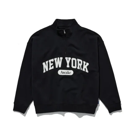 New York Arch Quarter Zip Black
