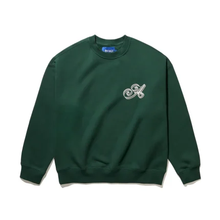 Script Crewneck Green