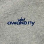 Crown Logo Full Zip Hoodie Grey