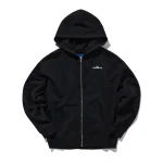 Crown Logo Full Zip Hoodie Black