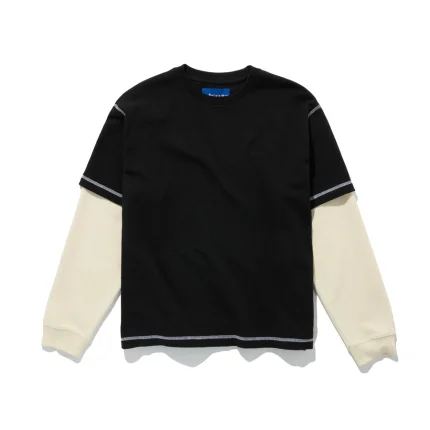 Long Sleeve Waffle Shirt Black